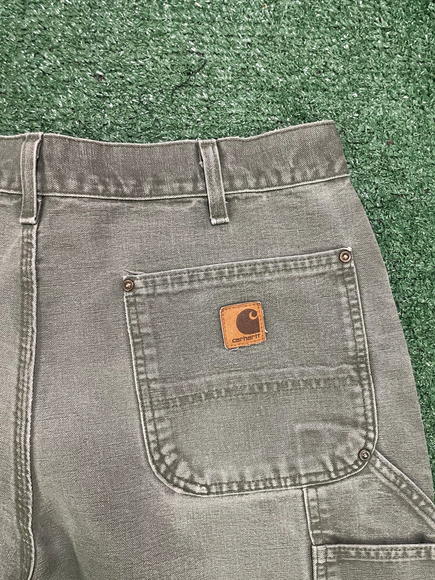 Vintage Carhartt moss green double knees