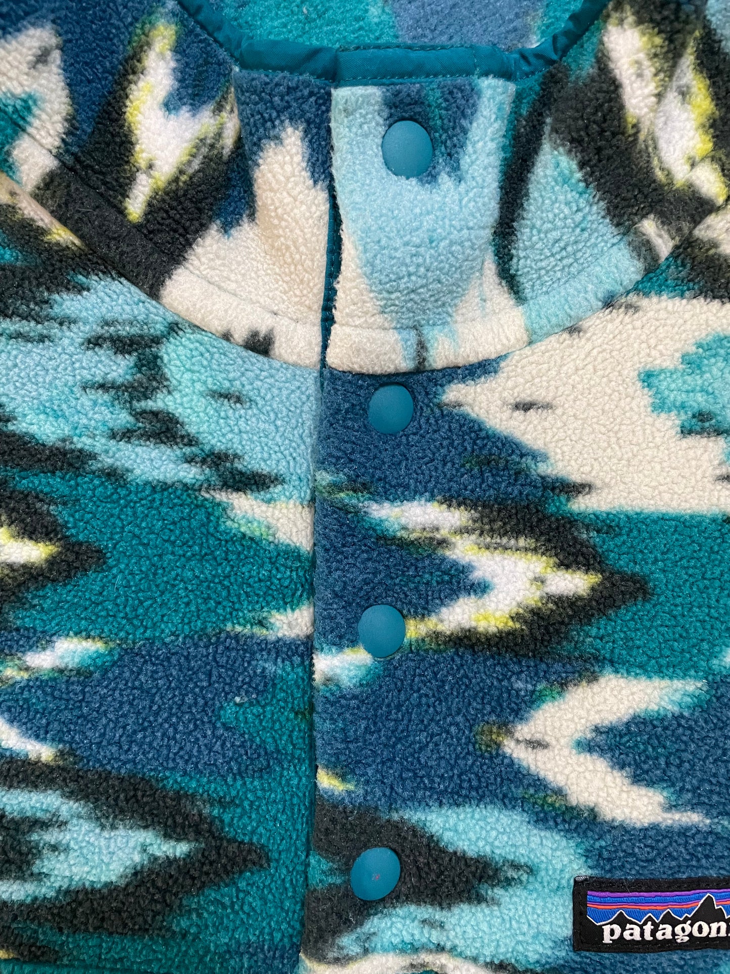 Vintage Patagonia Synchilla Fleece Trout Tales Elwha Blue blueberry fleece