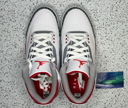 Jordan 3 Fire Red 8.5 Men/10 Women “Preowned”
