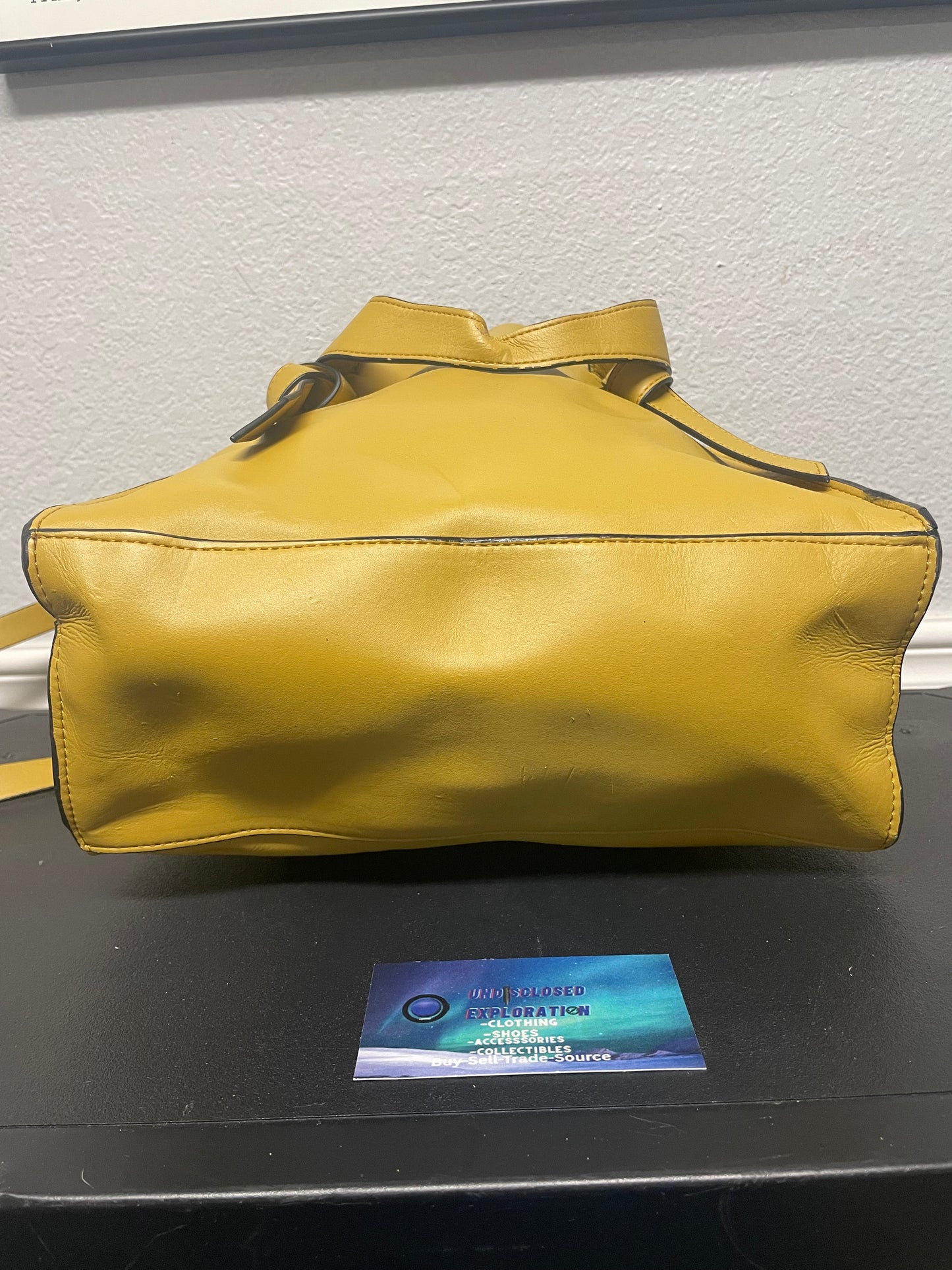 French Connection yellow  Arrowood tote bag