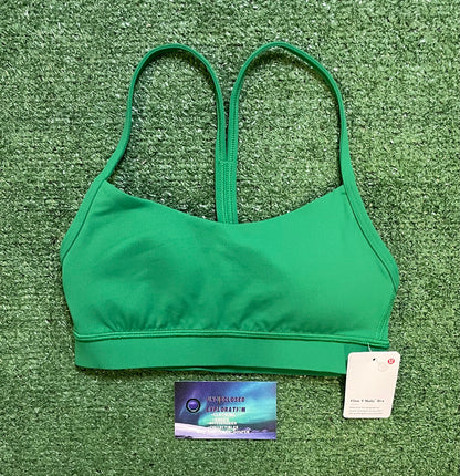 lululemon Flow Y Nulu bra raceway green