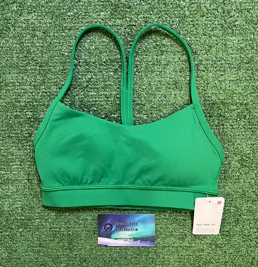 lululemon Flow Y Nulu bra raceway green