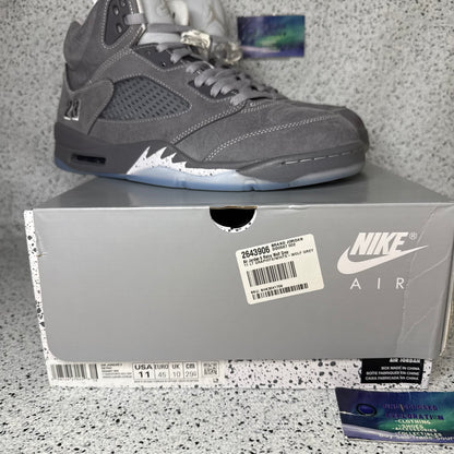 Jordan 5 Wolf Grey 11 Men “Preowned”