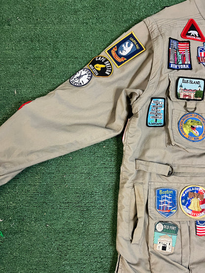 Vintage 1980s tourist patch jacket