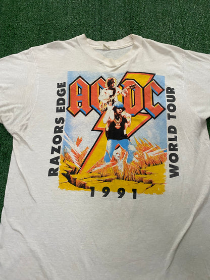 Vintage ACDC 1991 Razors Edge Tour T Shirt