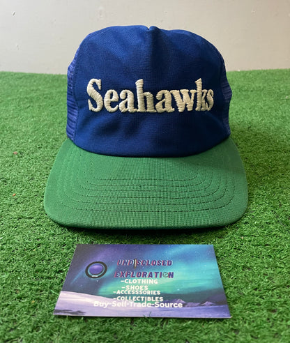 Vintage 1980s Seattle Seahawks embroidered NFL mesh hat