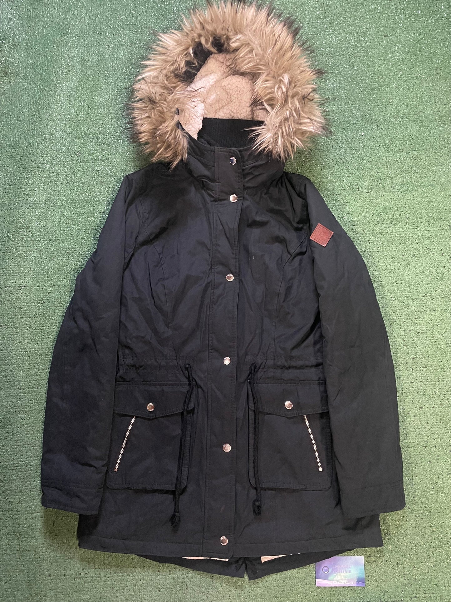 Vintage 2000s Hollister black parka jacket