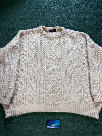 Vintage British wool naturally knit sweater