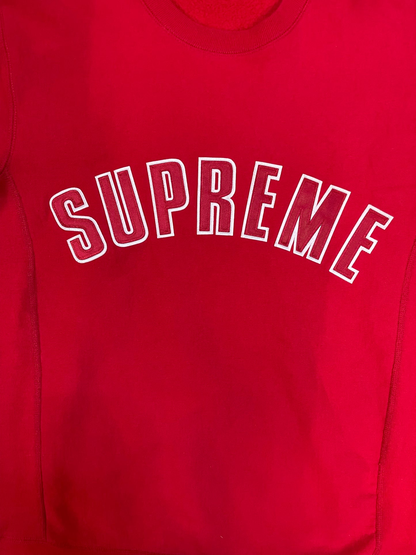Supreme arc logo red crewneck