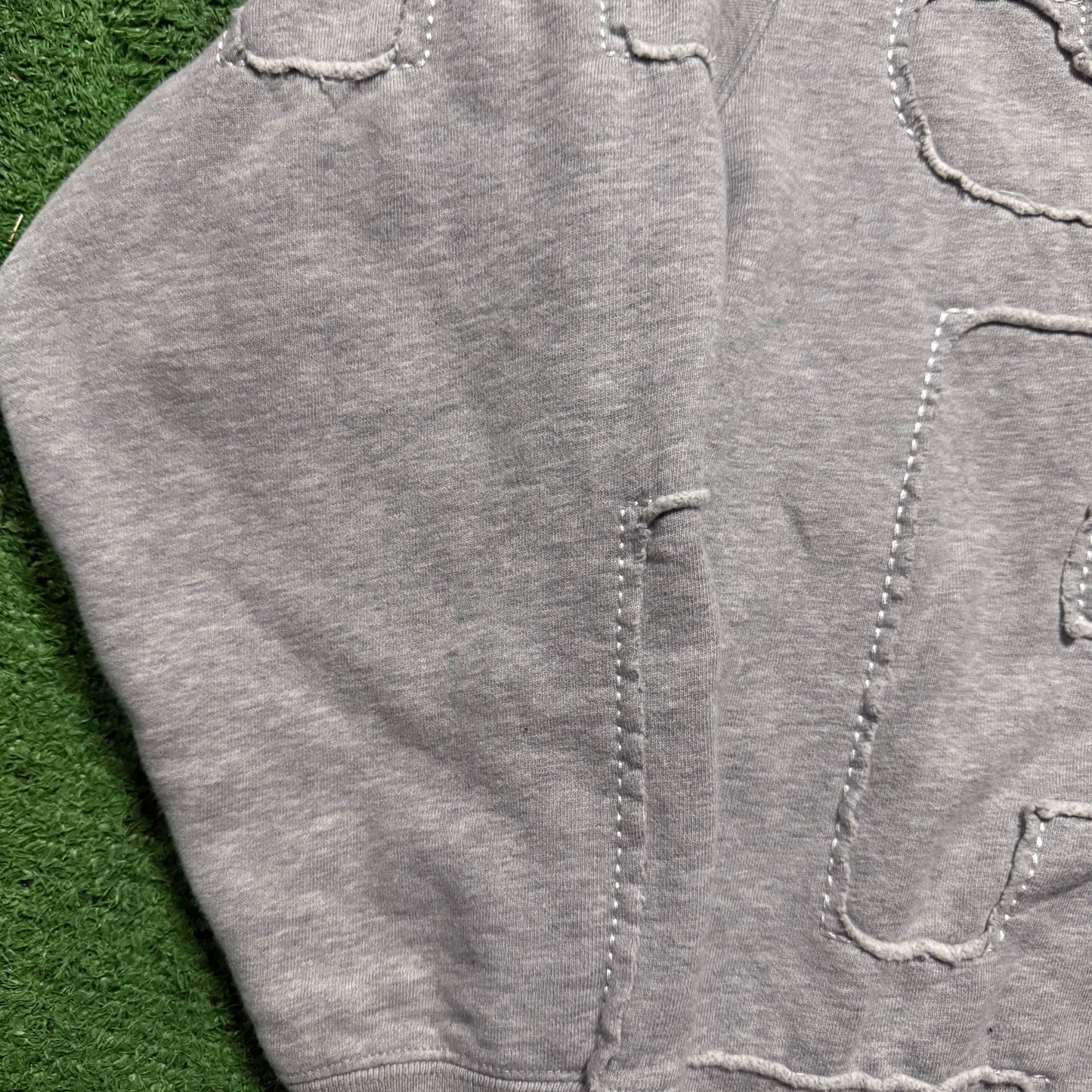 Supreme Cutout Letters Heather Grey Hoodie