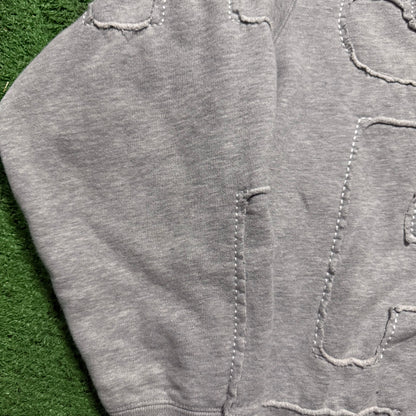Supreme Cutout Letters Heather Grey Hoodie