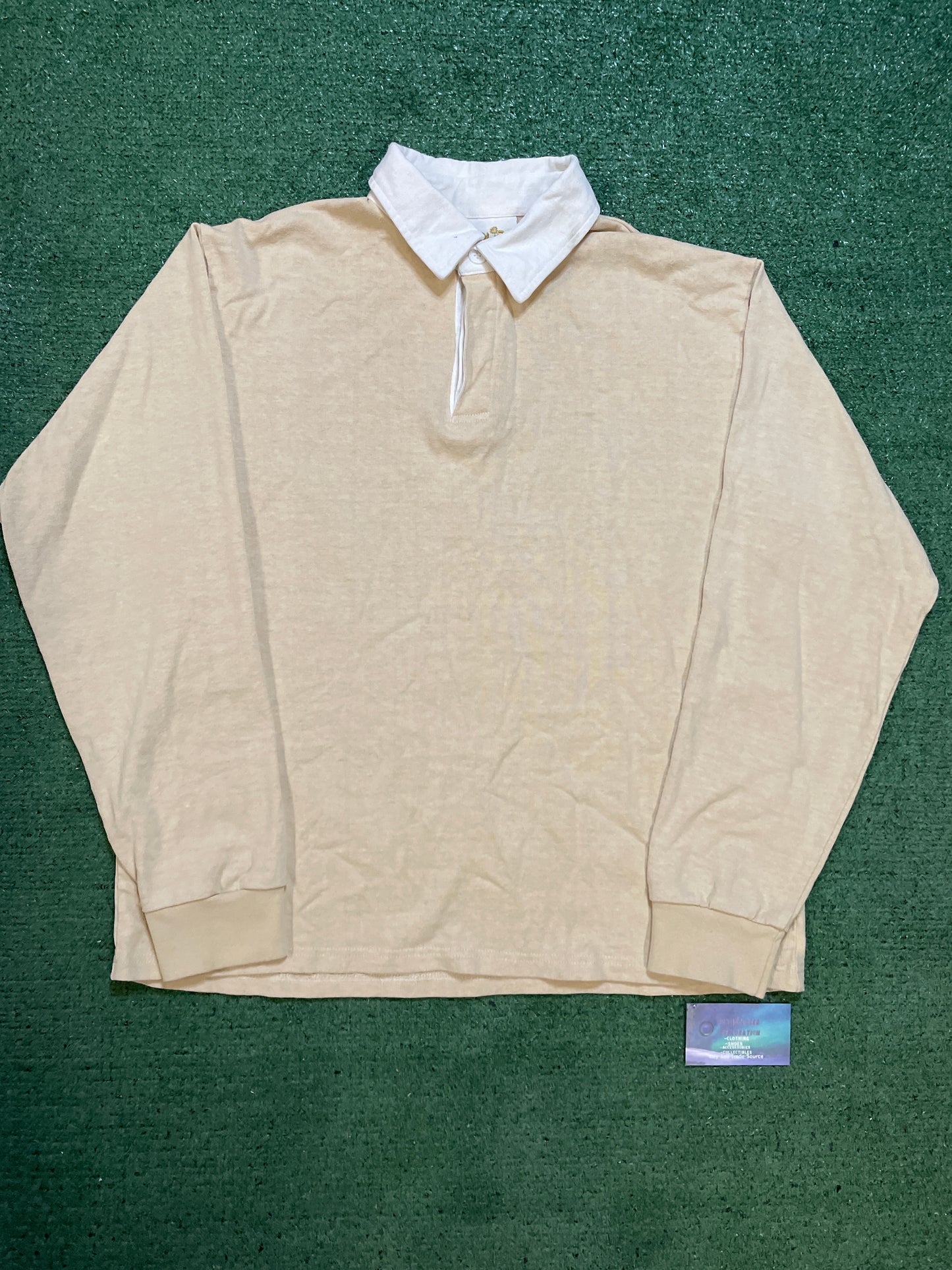 Goodlids beige and white longsleeve polo