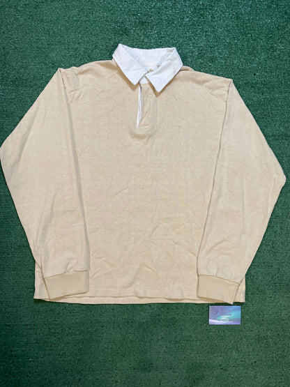 Goodlids beige and white longsleeve polo
