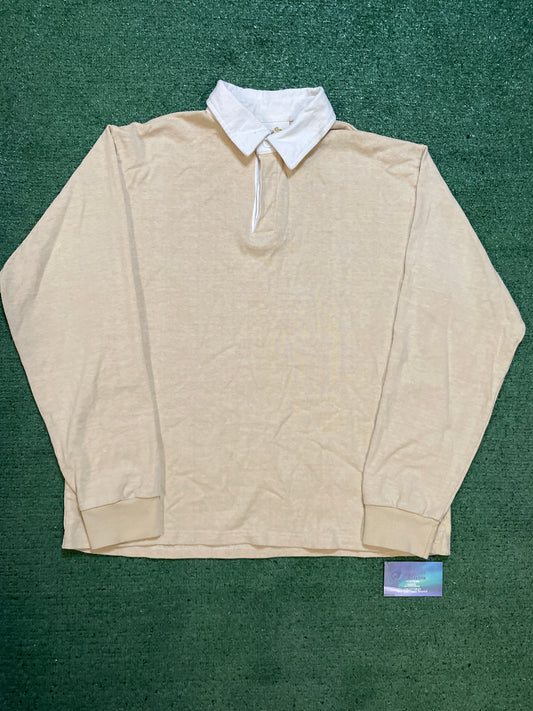 Goodlids beige and white longsleeve polo
