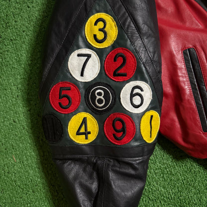 Vintage Custom 8 Ball Pool Leather Jacket