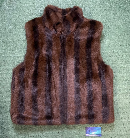 Coaco New York Brown Faux Fur Vest