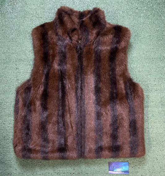 Coaco New York Brown Faux Fur Vest