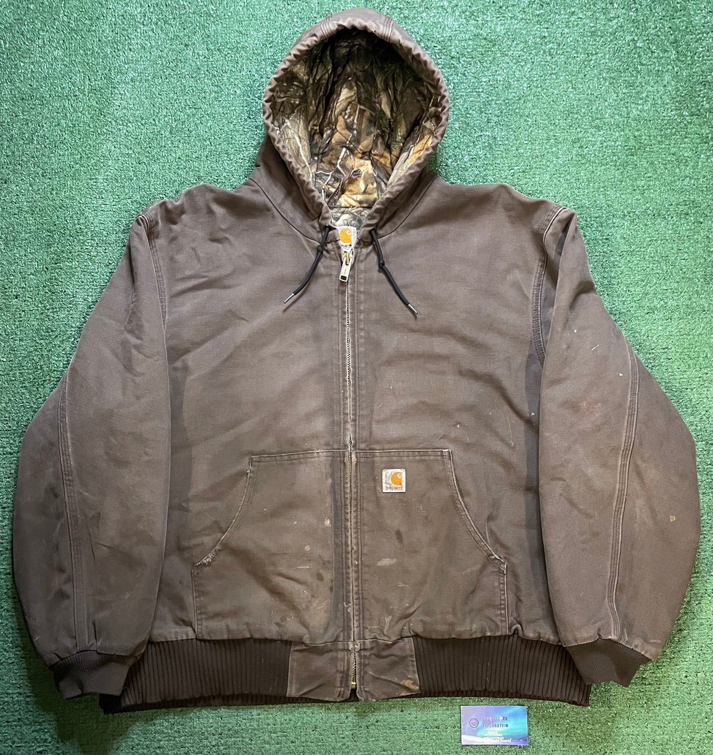 Carhartt brown hooded jacket