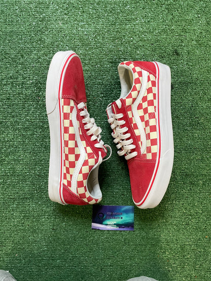 Vans old skool red check board 9.5men/11women