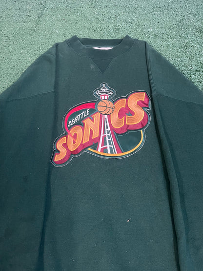 Vintage 1990s Seattle sonics embroidered crewneck