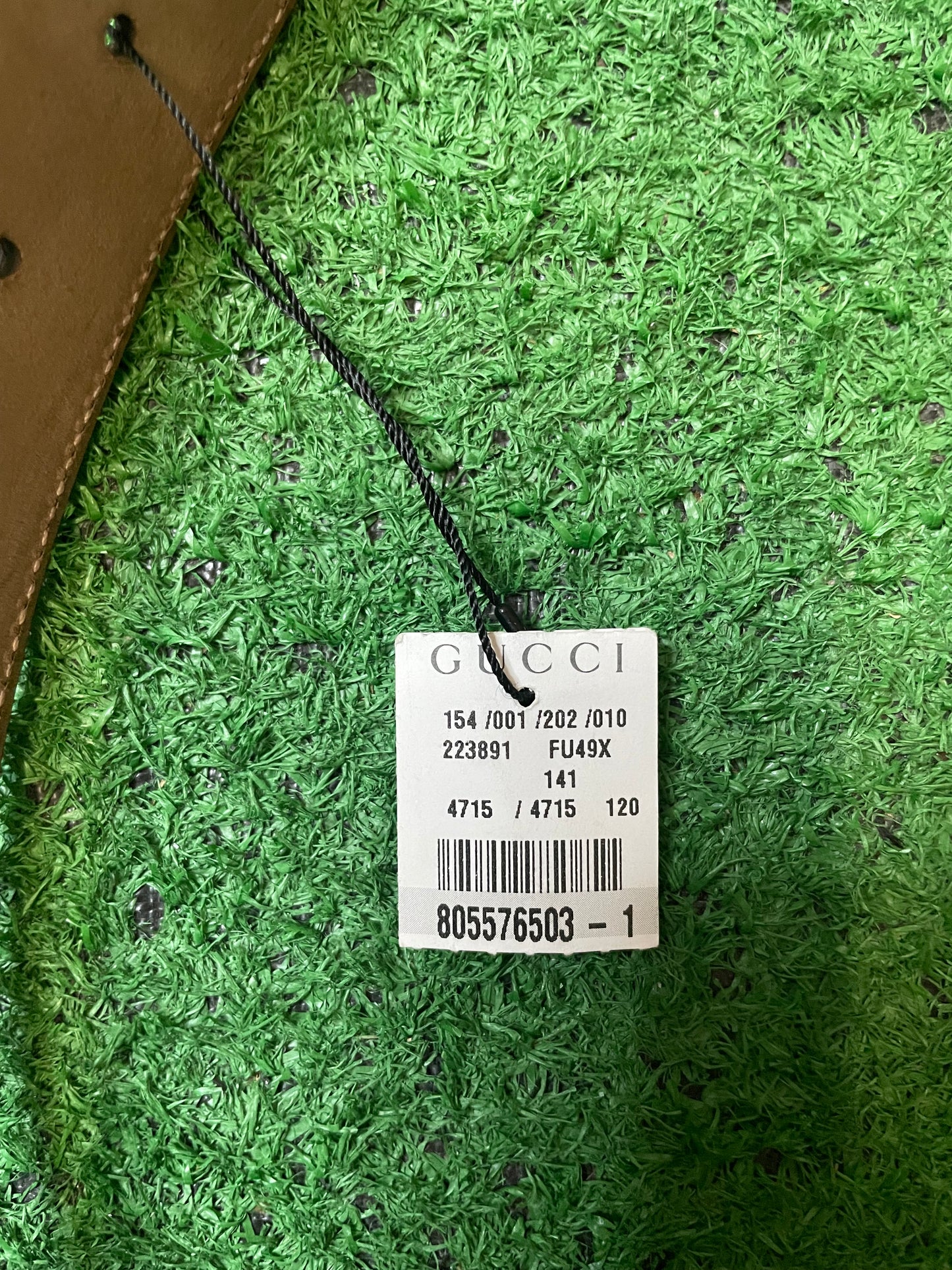 Gucci Imprime Monogram Interlocking G green Belt