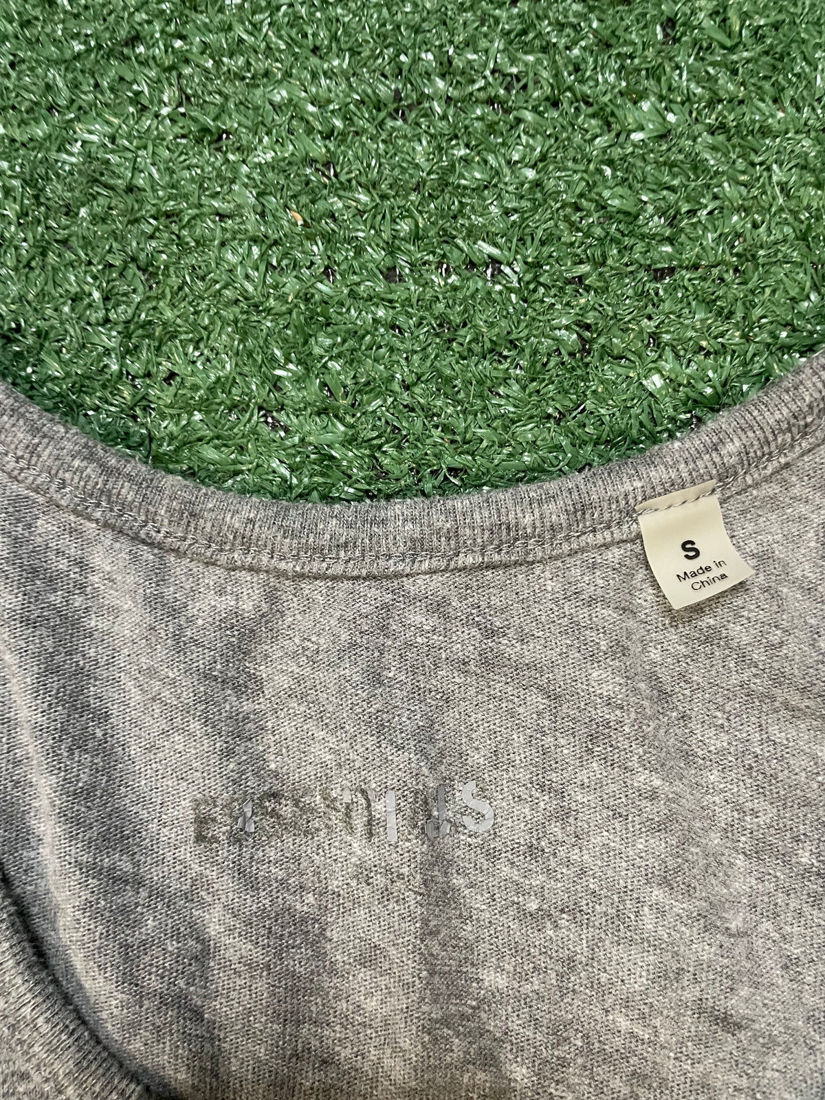 Fear of God Essentials heather grey tank top