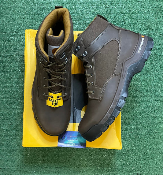 Carhartt rugged flex steel toe work boot brown