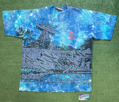 Vintage 1990s Typhoon Lagoon Disney world all over print tee