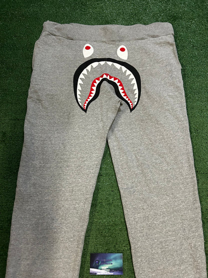 Bape grey shark sweatpants