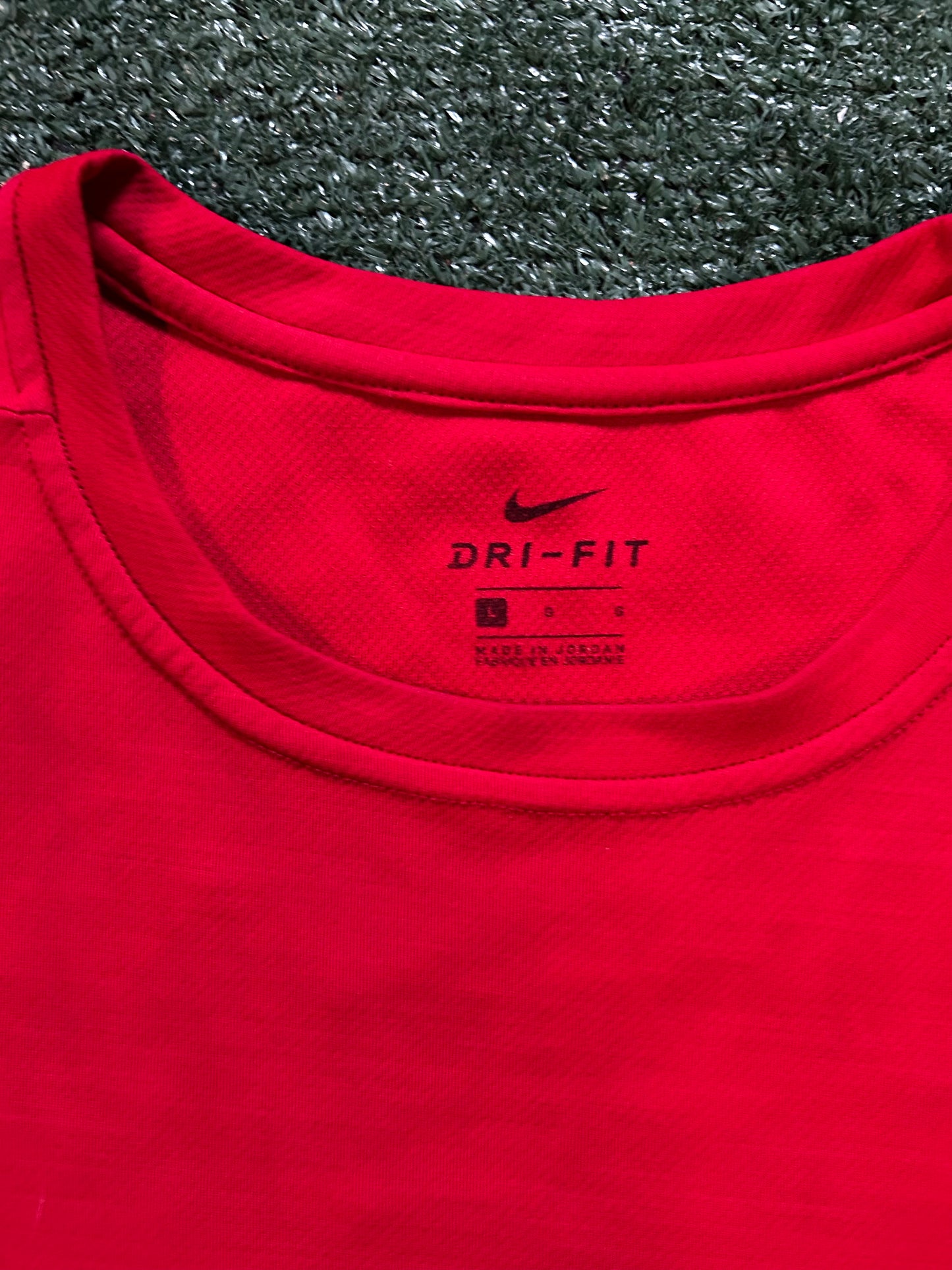 Nike red dri fit legend tee