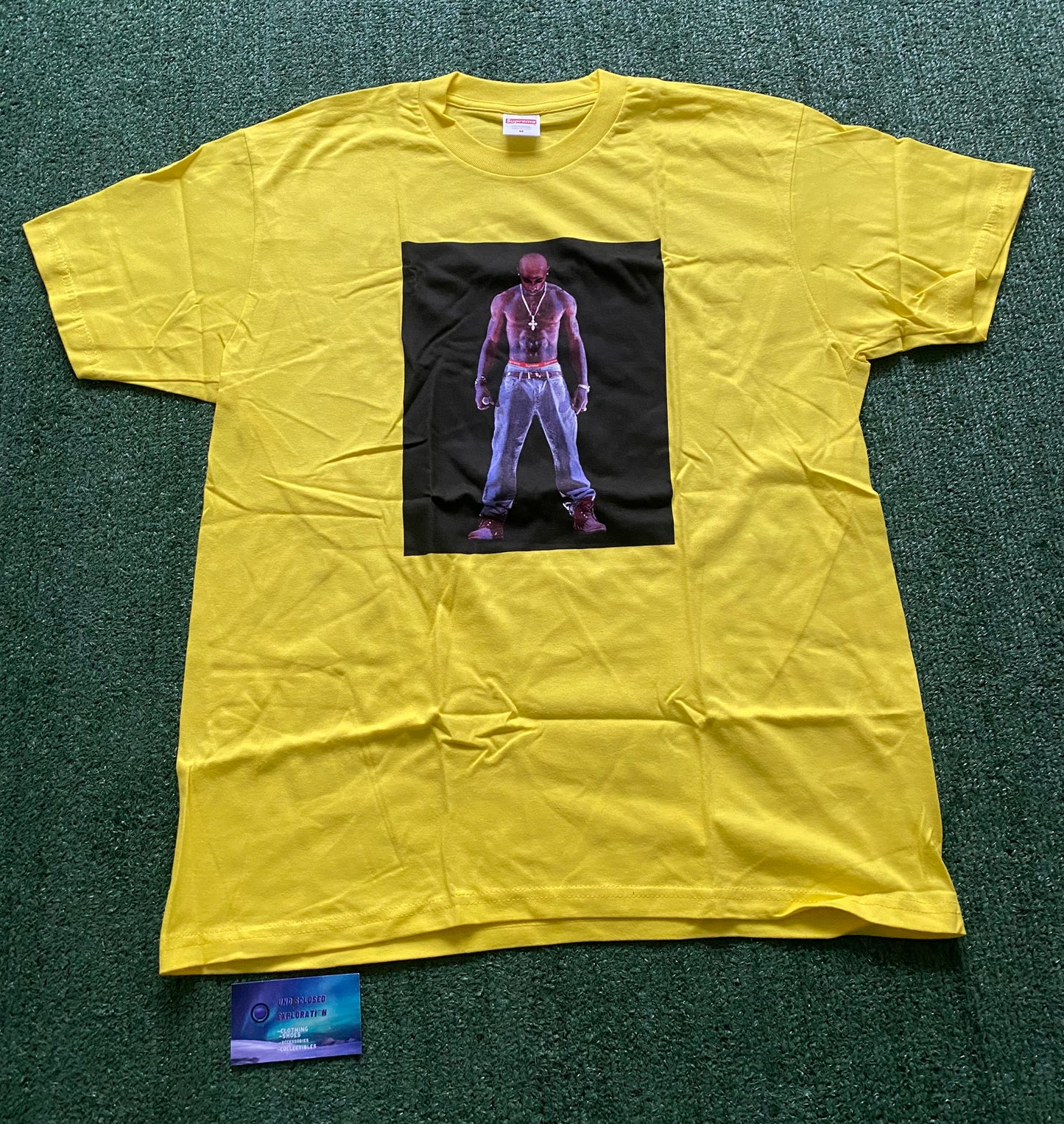 Supreme yellow Tupac Hologram Tee