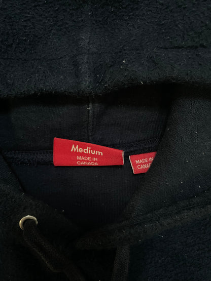 Supreme navy reverse fleece hoodie