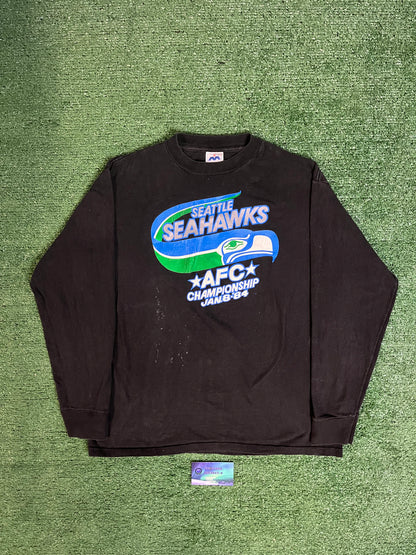 Vintage 1984 Seattle Seahawks afc championship longsleeve tee