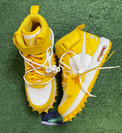 Nike Air Force 1 mid X off white leather varsity maize