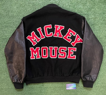 Vintage 1980s Mickey Mouse chalkline varsity jacket