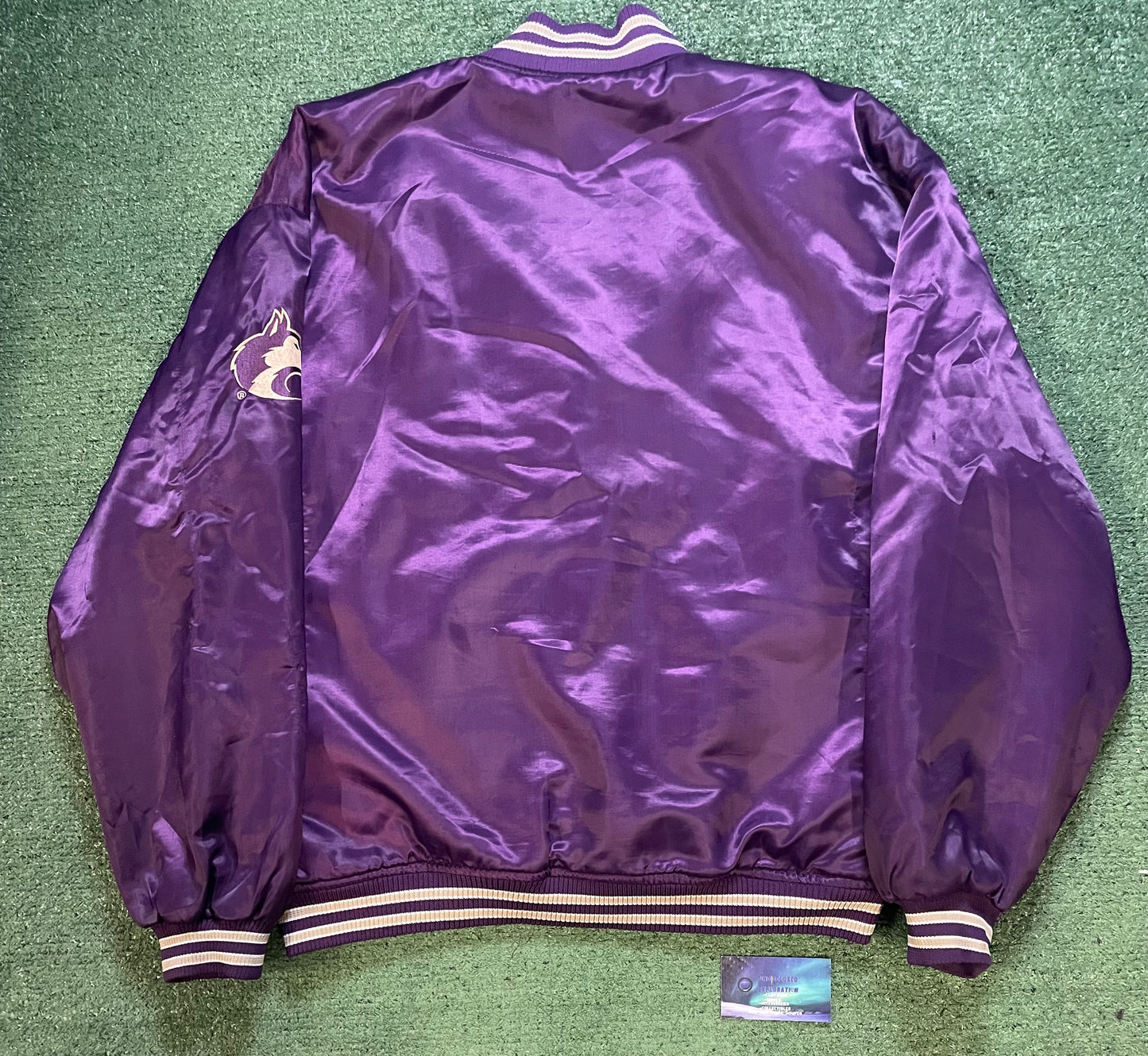 Vintage Washington Huskies university of Washington satin bomber jacket