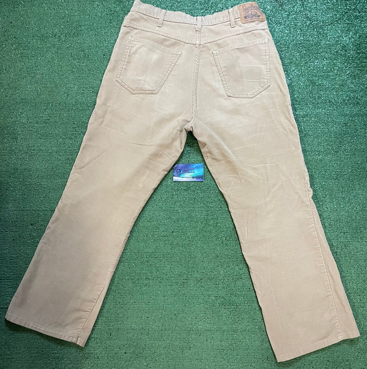 Vintage Plain Pockets corduroy pants