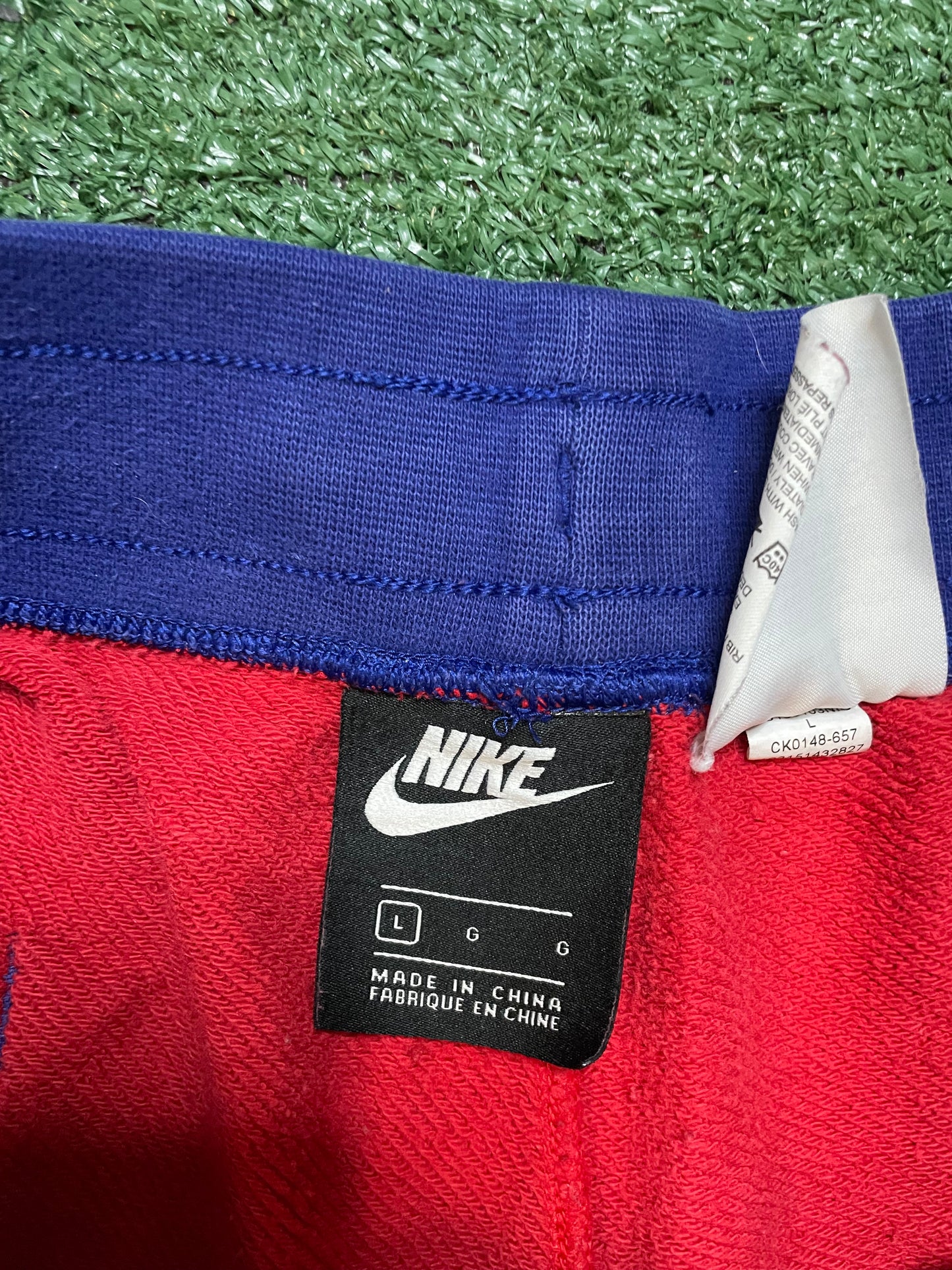Nike Americana red/blue swoosh shorts