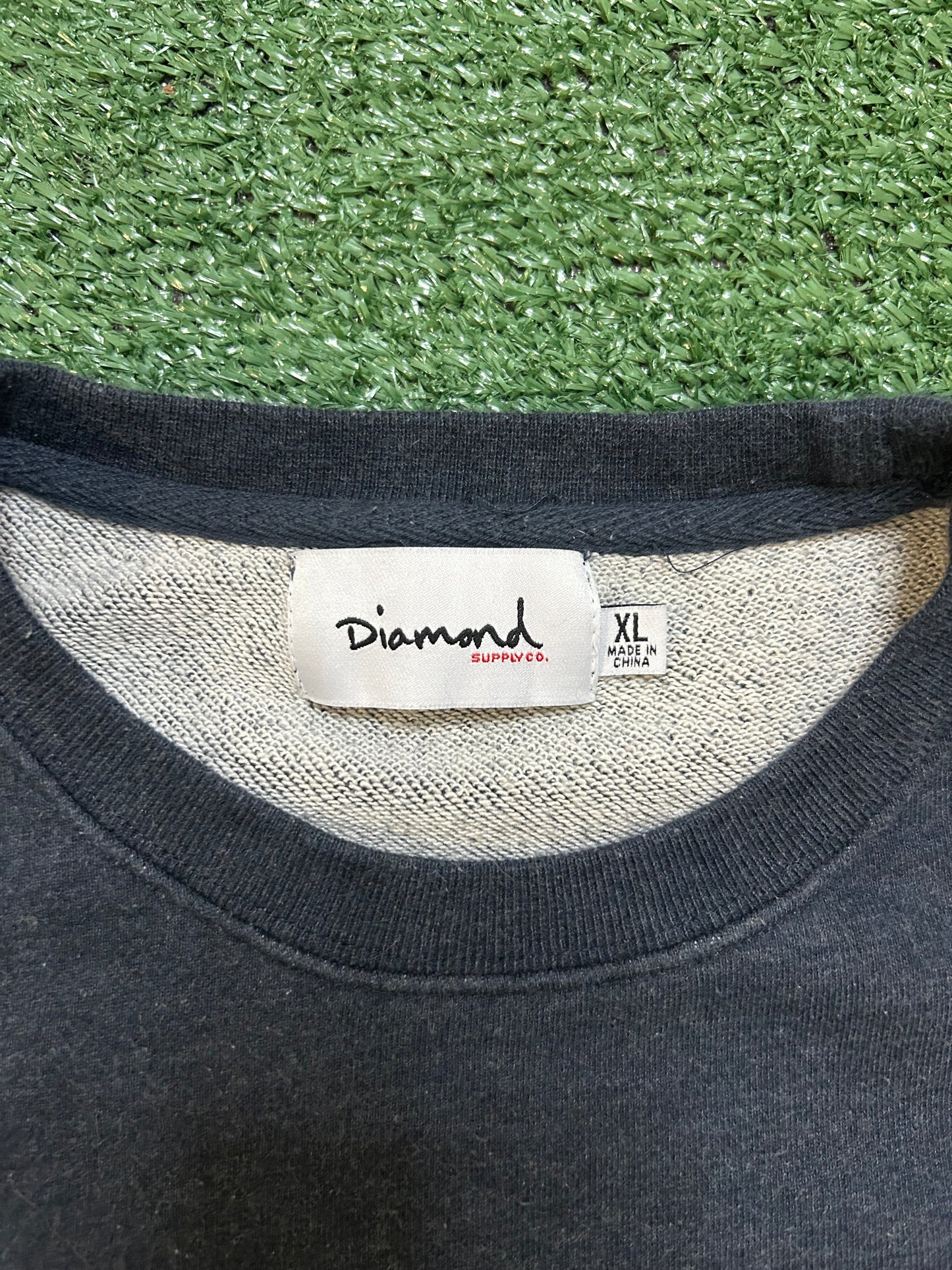 Diamond supply grey logo crewneck