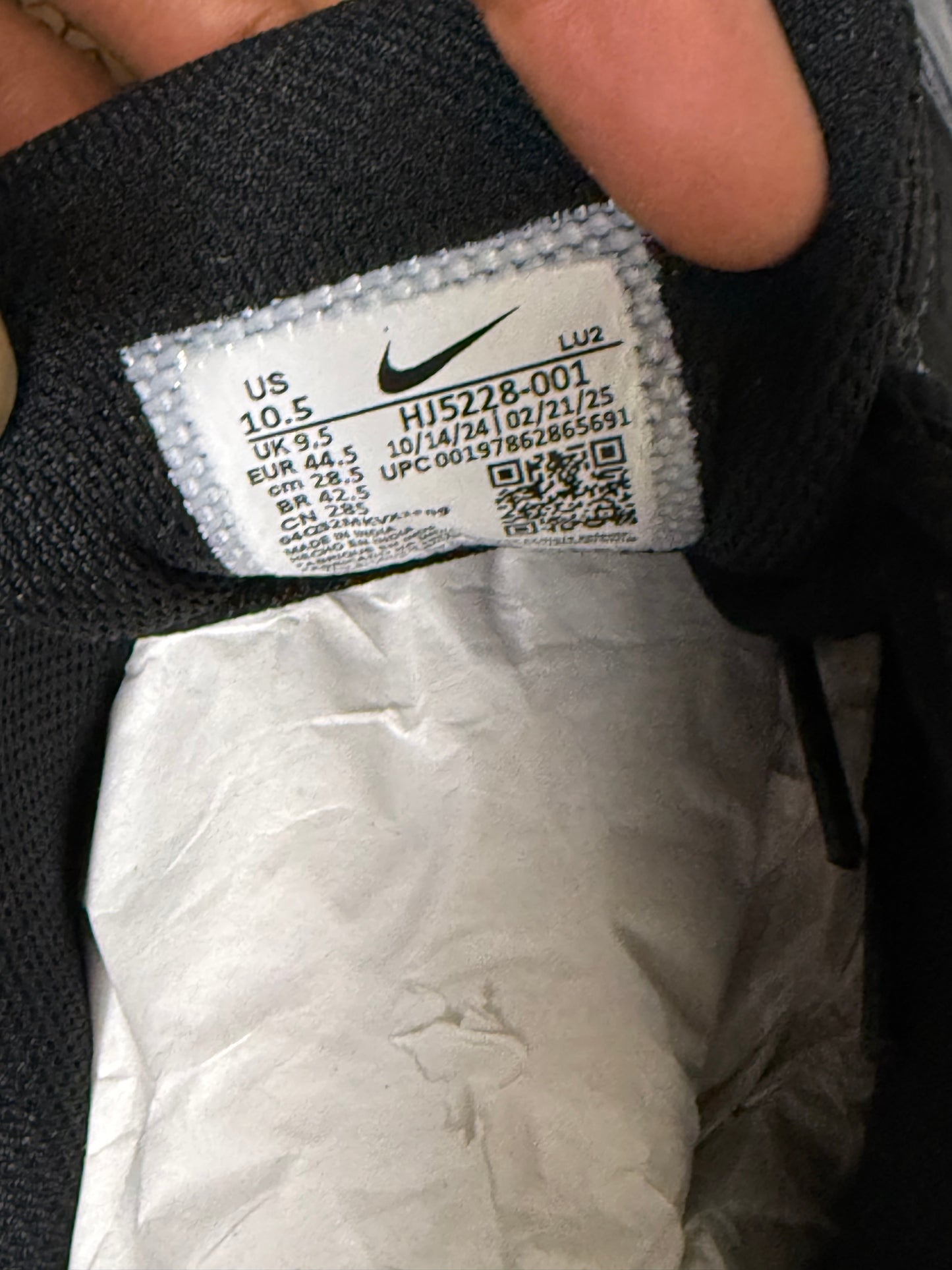 Nike V5 RNR Black Anthracite