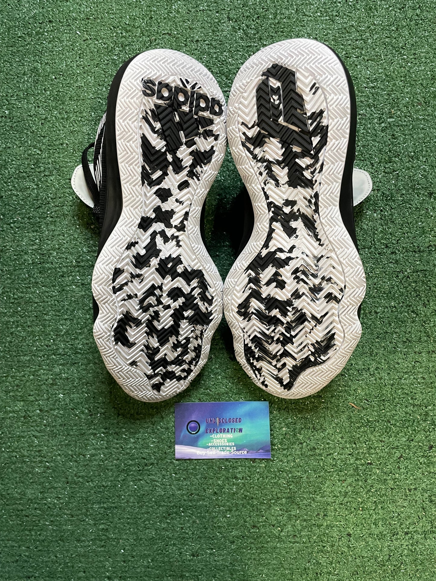 Adidas dame 6 black white hecklers