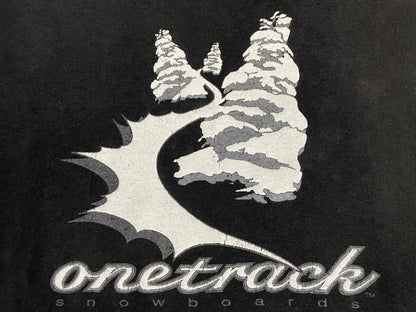 Vintage 1990s onetrack snowboards black tee