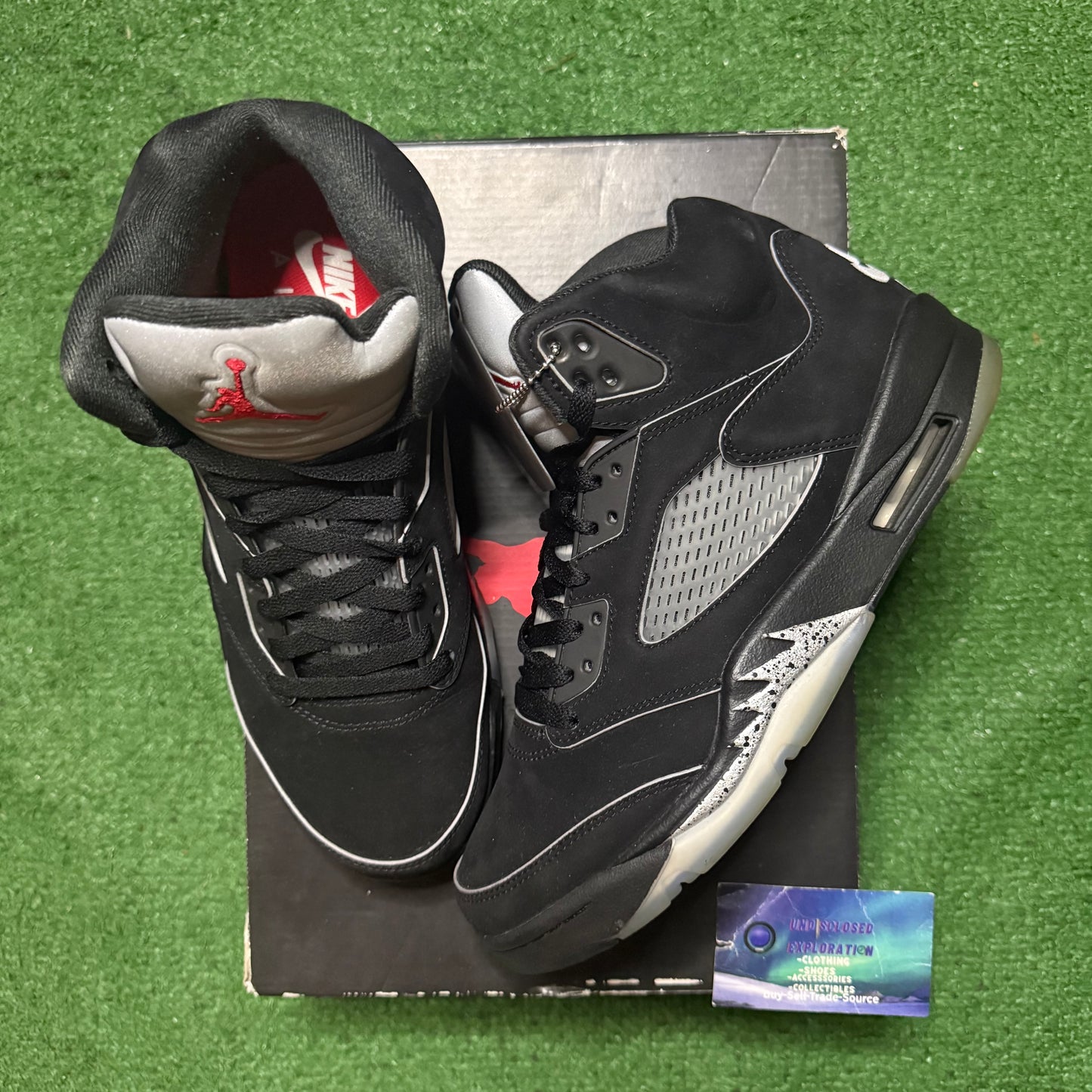Jordan 5 Black Metallic Reimagined 8.5 Men “Preowned”