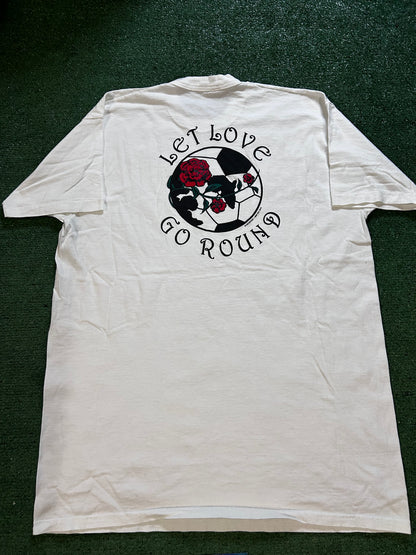 Vintage 1990s soccer for world peace tee