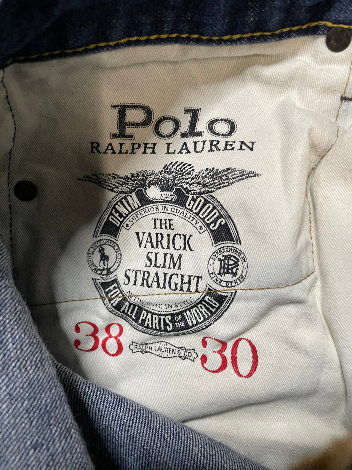 Polo Ralph Lauren striped green & yellow jeans