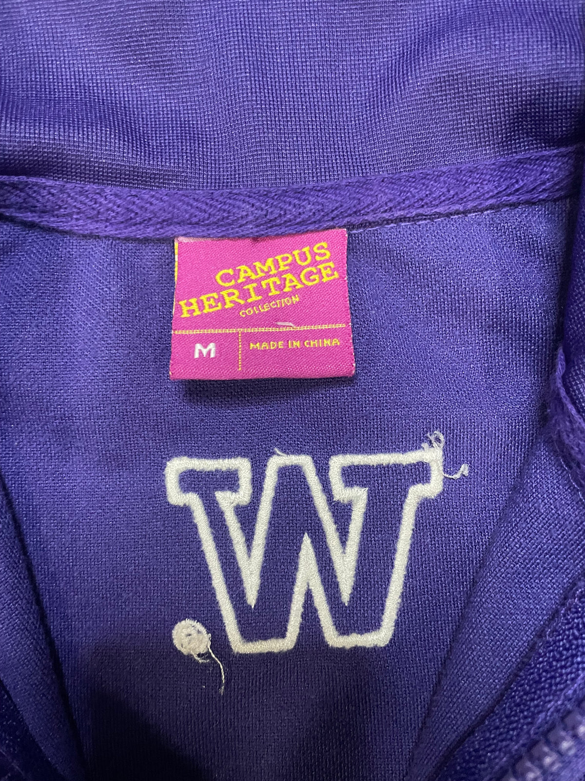 University of Washington purple & gold track jacket