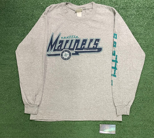 Vintage 1990s Seattle Mariners grey Longsleeve tee