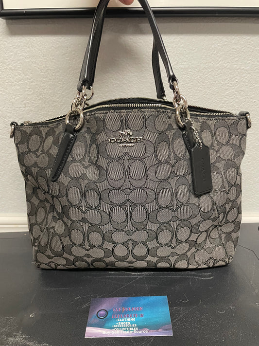 COACH Siganture Kelsey black & grey bag
