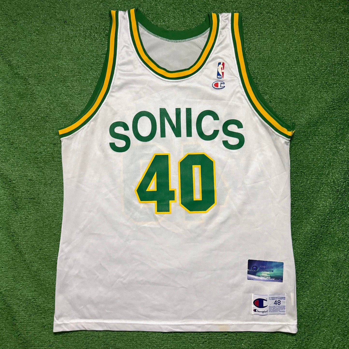 Vintage Seattle SuperSonics Shawn Kemp Jersey Champion