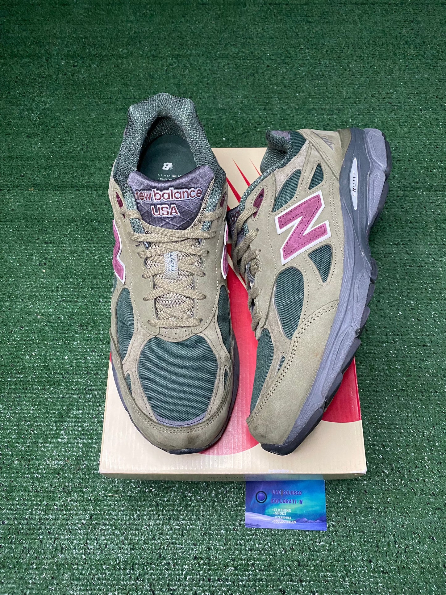 New balance 990v3 Teddy Santis green and purple size 12men/13.5women